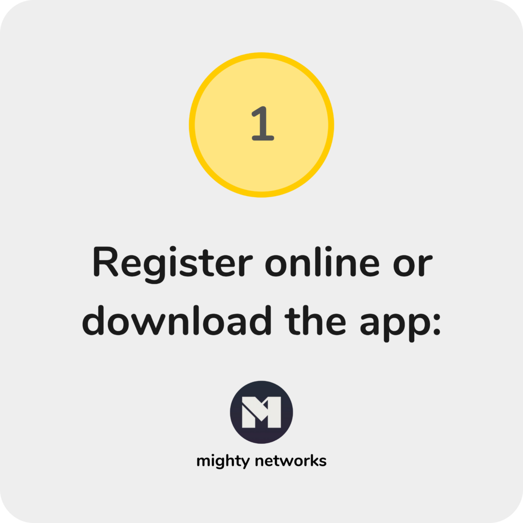 registering online or download the app